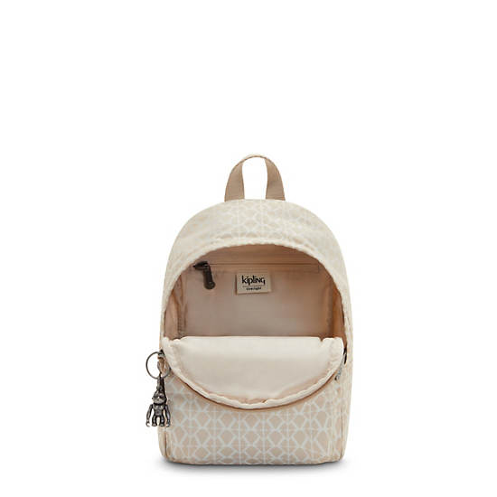 Kipling Delia Compact Printed Convertible Ryggsekk Beige | NO 1655UZ